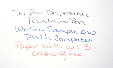 Review – Bic Disposable Fountain Pen Black