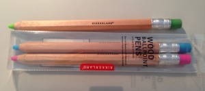 Kikkerland WOOD Pencil Shaped BallPoint SINGLE PEN 4105 basswood pen your choice 