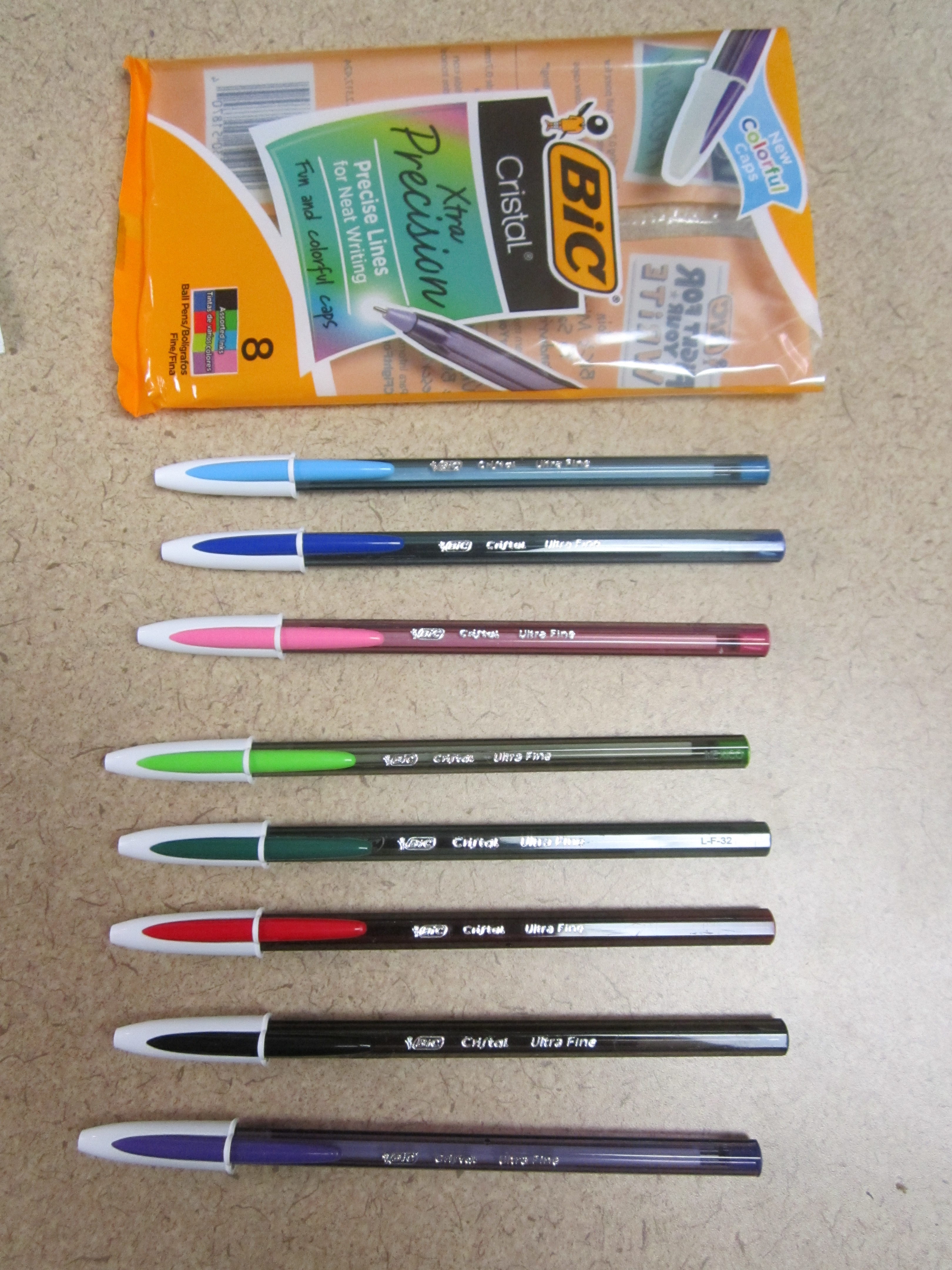 BIC Cristal Ballpoint Stick Pens, 10 ct