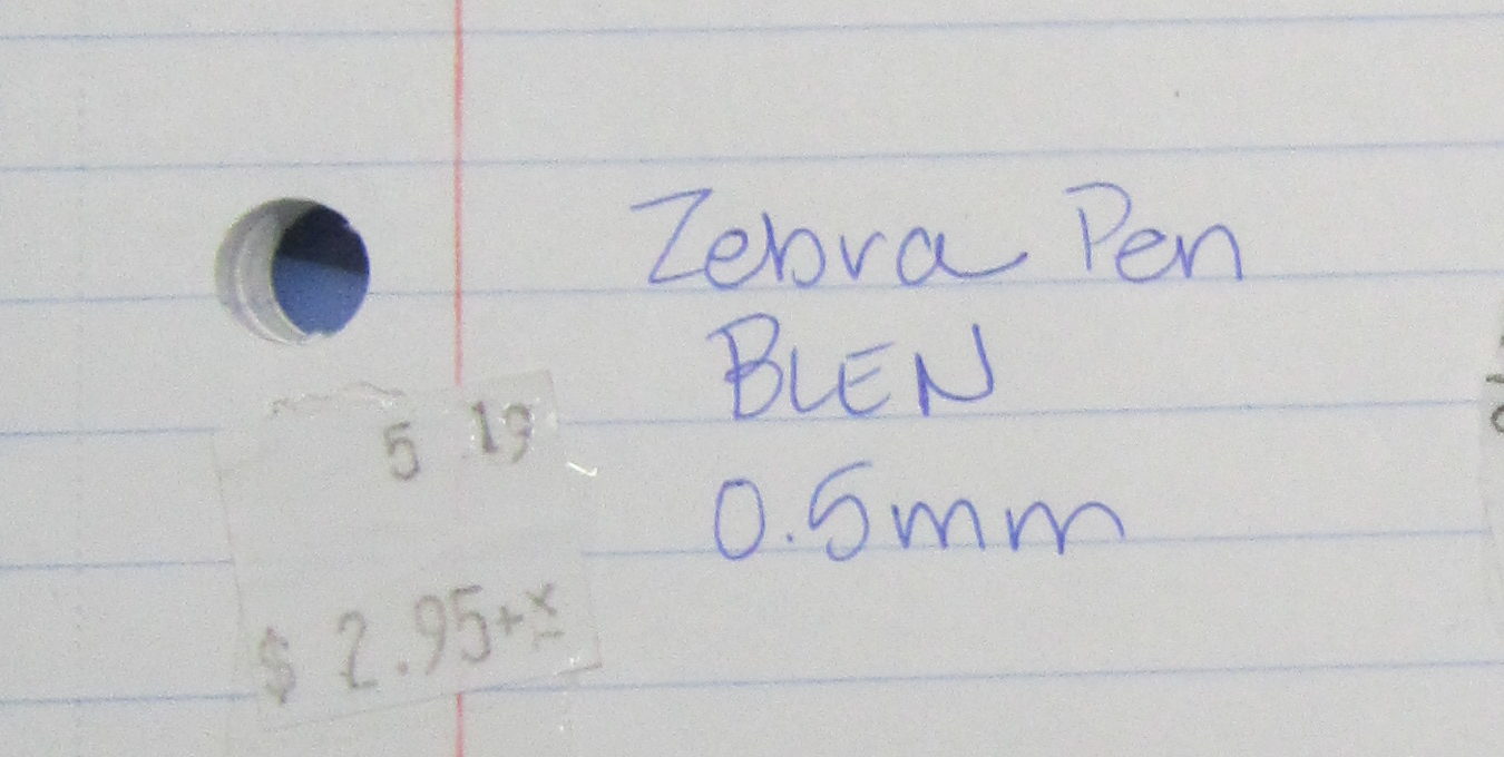 Pen/Pencil Review] Zebra bLen 0.5mm Blue Ink – Rhonda Eudaly