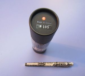 Pen with its tube and limited edition number