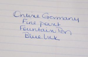 Online Fountain Pen writing sample