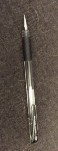 clear barrel pen with cap posted