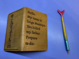 Princess Bride leather notebook and mermaid pen