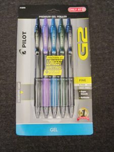Pilot G2 darks in packaging